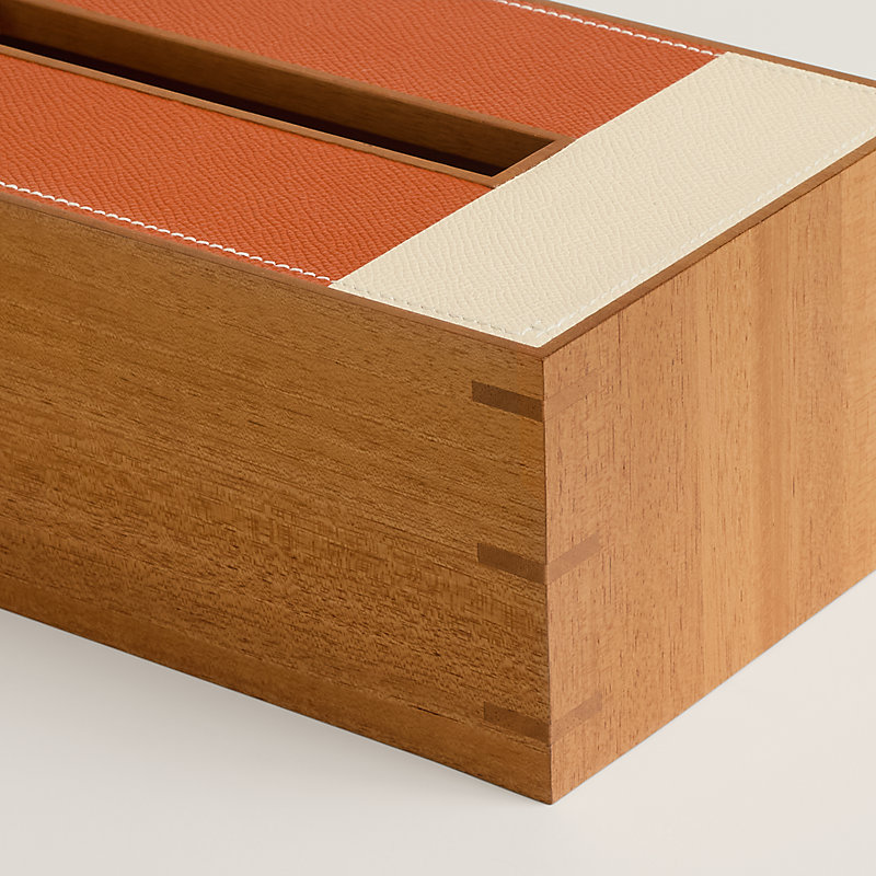 Pleiade en Casaque tissue box, large model - Orange | Hermès Hong